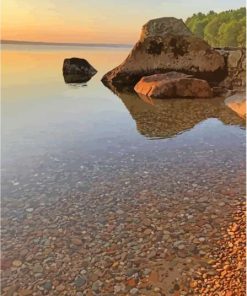 Clear Water In Sebago Lake Maine Paint By Numbers