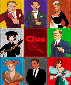 Clue Movie Illustration Poster Paint By Numbers