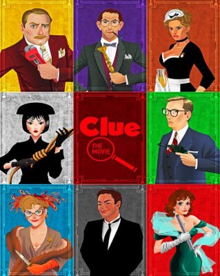 Clue Movie Illustration Poster Paint By Numbers