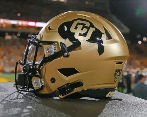 Colorado Buffaloes Team Helmet Paint By Numbers