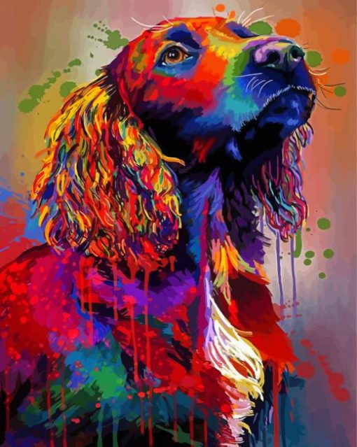 Colorful Spaniel Paint By Numbers