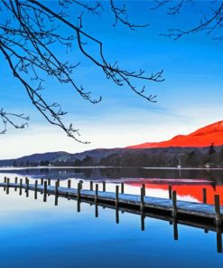 Coniston Water At Sunset Paint By Numbers