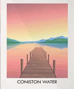 Coniston Water Lake District National Park Poster Paint By Numbers