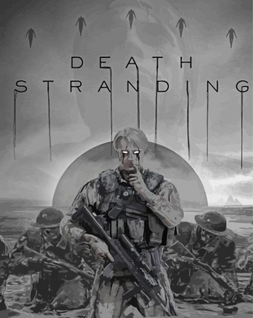 Death Stranding Fragile Black And White Poster Paint By Numbers