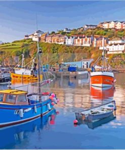 England Cornwall Fishing Boats Paint By Numbers