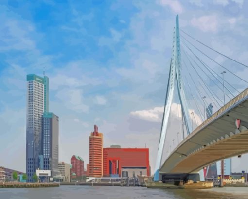 Erasmusbrug Rotterdam Paint By Numbers