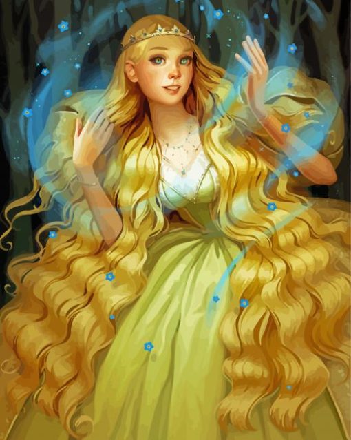 Fairy Tale With Golden Hair Paint By Numbers