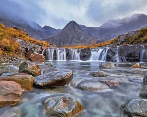 Fairy Pools Landscape Paint By Numbers