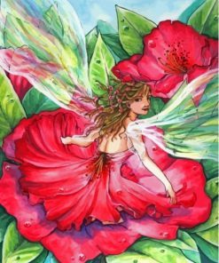 Fairy With Flowers Paint By Numbers