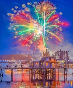 Fireworks In Boothbay Harbor Paint By Numbers