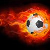 Flaming Soccer Ball Paint By Numbers