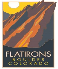 Flatirons Boulder Colorado Poster Paint By Numbers