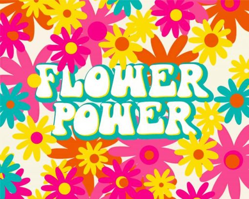 Flower Power Hippie Style Art Paint By Numbers