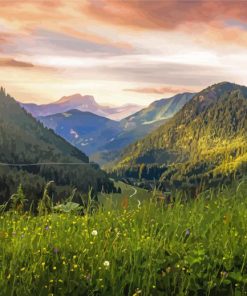 French Alps Landscape Paint By Numbers