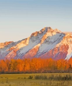 Full Moon Rising Over Pioneer Peak Paint By Numbers