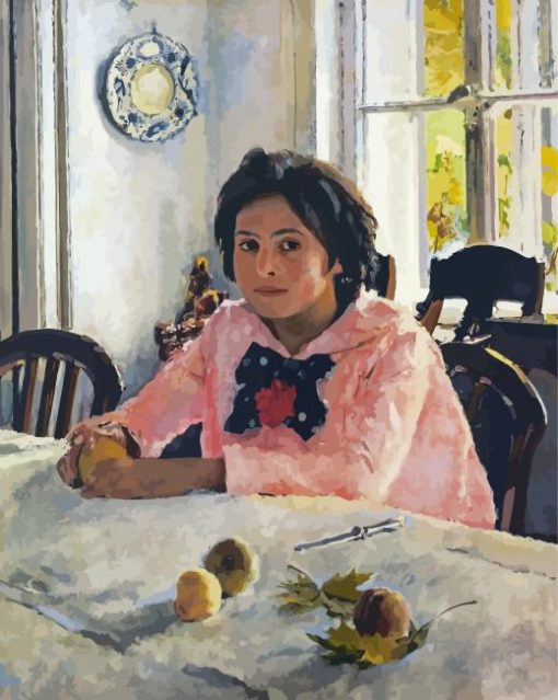 Girl With Peaches Serov Paint By Numbers