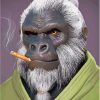 Gorilla Cigar Art Paint By Numbers