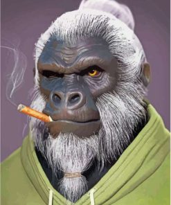 Gorilla Cigar Art Paint By Numbers