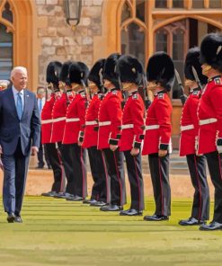 Grenadier Guards In Front Of Joe Biden Paint By Numbers