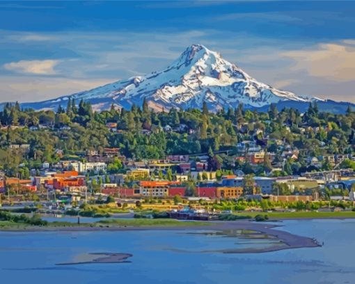 Hood River Oregon Paint By Numbers