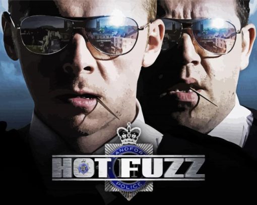 Hot Fuzz Movie Poster Paint By Numbers