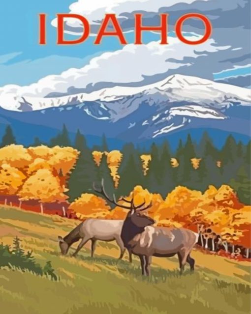 Idaho Poster Paint By Numbers