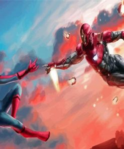 Iron Man Spider Man Paint By Numbers