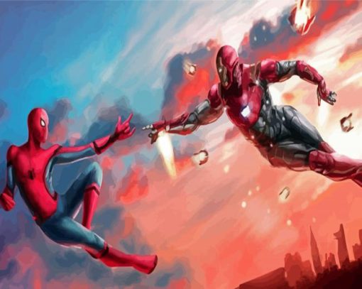 Iron Man Spider Man Paint By Numbers