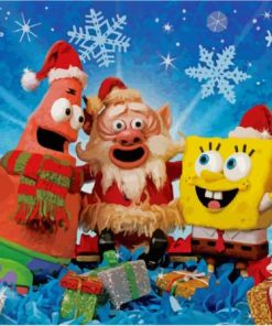 It's A SpongeBob Christmas Celebration Paint By Numbers