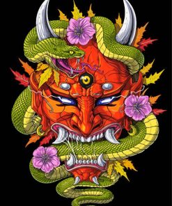 Japanese Oni Paint By Numbers