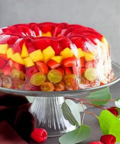 Jello Fruits Cake Paint By Numbers