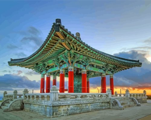 Korean Bell Landmark In California Paint By Numbers