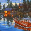 Lakeside Vintage Boat Paint By Numbers