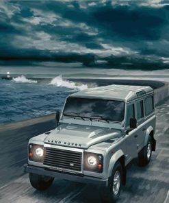 Land Rover Defender Seaside Road Paint By Numbers