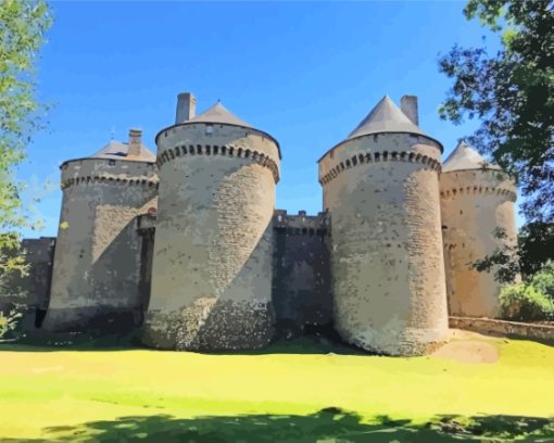 Lassay Les Châteaux Building Paint By Numbers