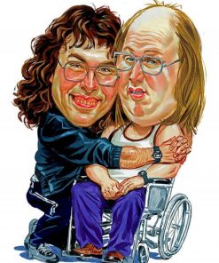 Lou And Andy Caricature Paint By Numbers