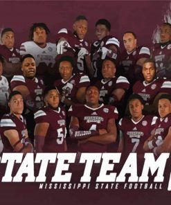 MSU Bulldogs Football Team Paint By Numbers