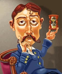 Marcel Proust Caricature Paint By Numbers