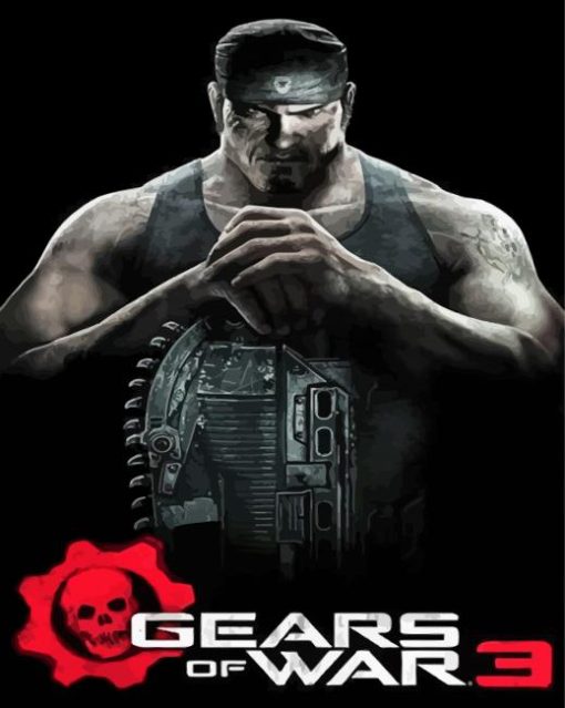 Marcus Fenix Gears of War Poster Paint By Numbers