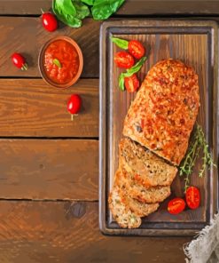 Meatloaf With Tomato Paint By Numbers