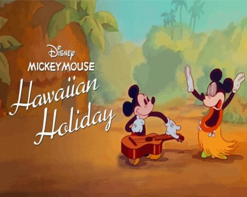 Mickey Mouse Hawaiian Holiday Paint By Numbers