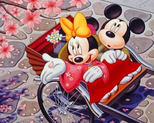 Mickey And Minnie In Japan Paint By Numbers