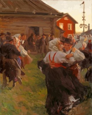 Midsummer Dance By Anders Zorn Paint By Numbers