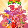 Mighty Morphin Power Rangers Cartoon Poster Paint By Numbers