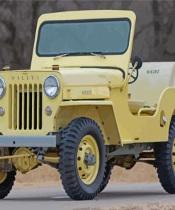 Military Willys Jeep Paint By Numbers