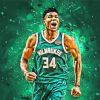 Milwaukee Bucks Team Player Art Paint By Numbers