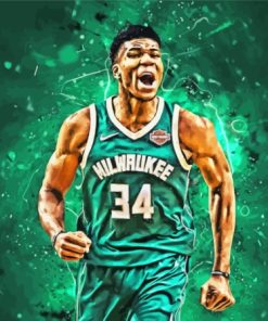 Milwaukee Bucks Team Player Art Paint By Numbers