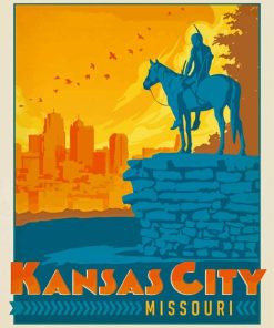 Missouri Kansas City Poster Paint By Numbers