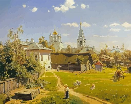 Moscow Courtyard Polenov Paint By Numbers