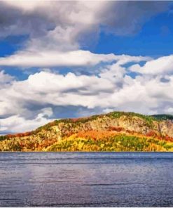 Mount Kineo In Moosehead Lake Maine Paint By Numbers